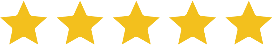 Imagem de 5 estrelas dada pela qualidade do serviço